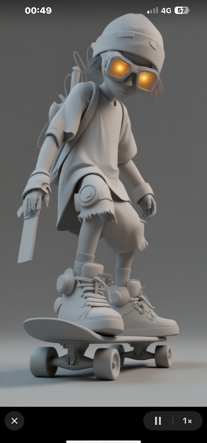 Skateboarder Kid Figurine free 3D printable STL