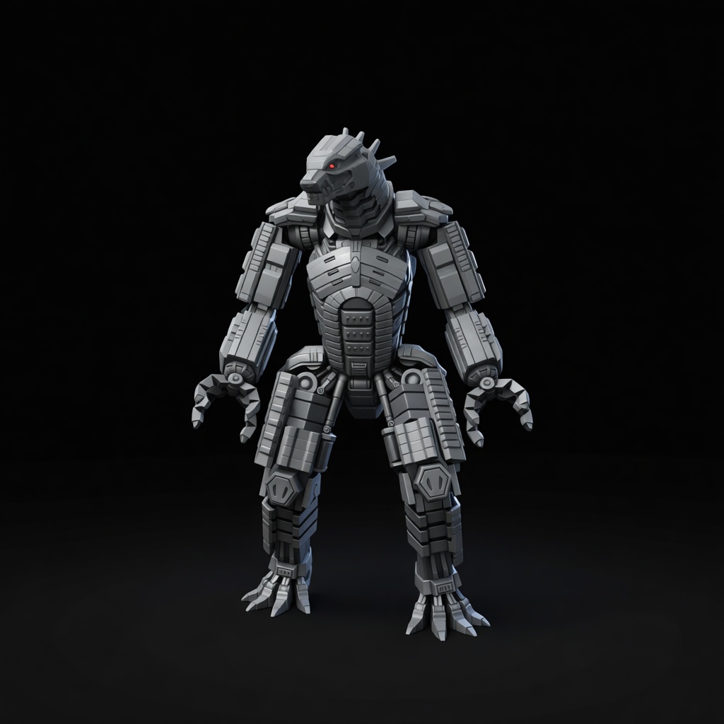 Mechagodzilla Robot Figurine free 3D printable STL