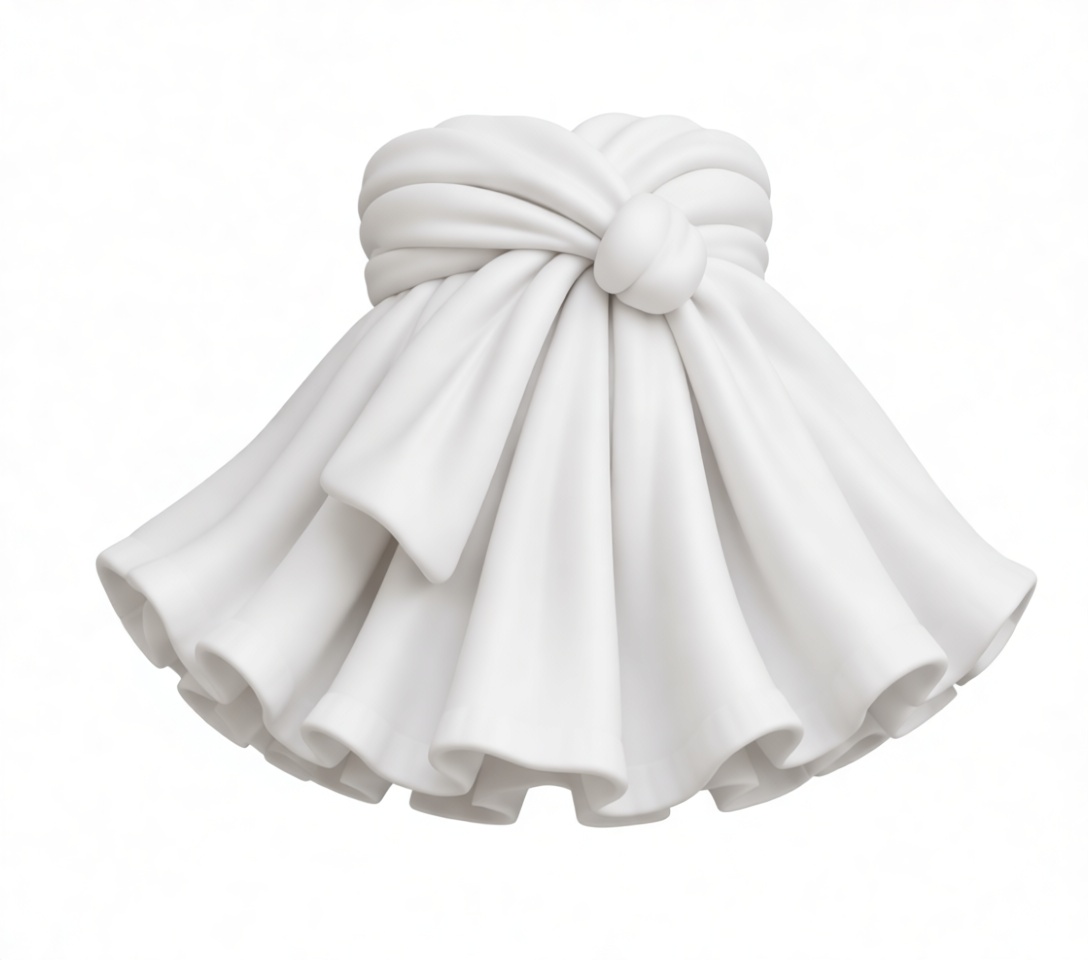 Bow Knot Skirt Model free 3D printable STL