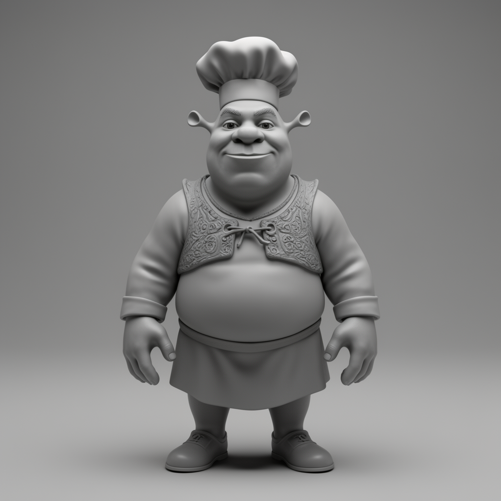 Chef Shrek Figurine free 3D printable STL