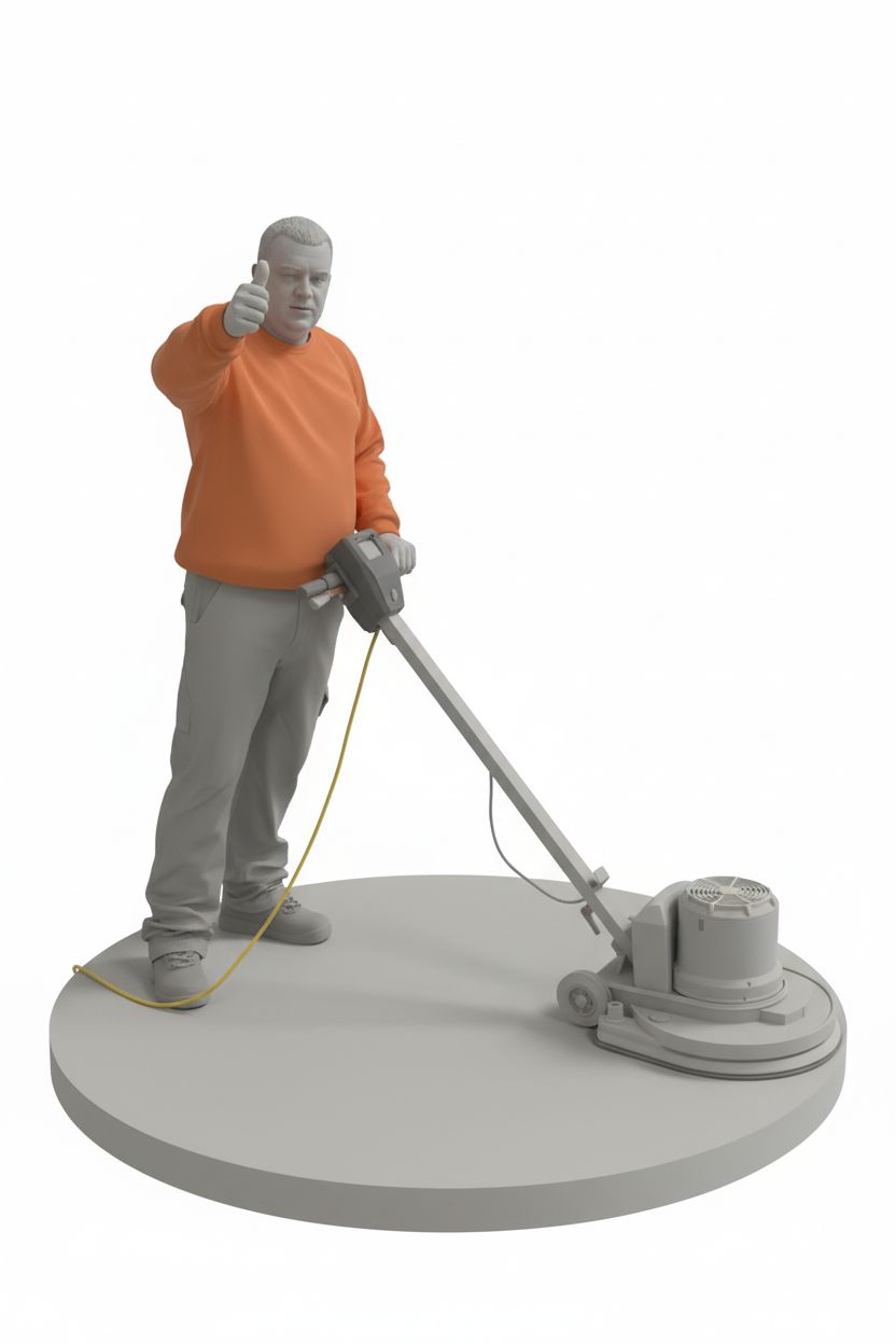 Janitor Floor Polisher Figurine free 3D printable STL