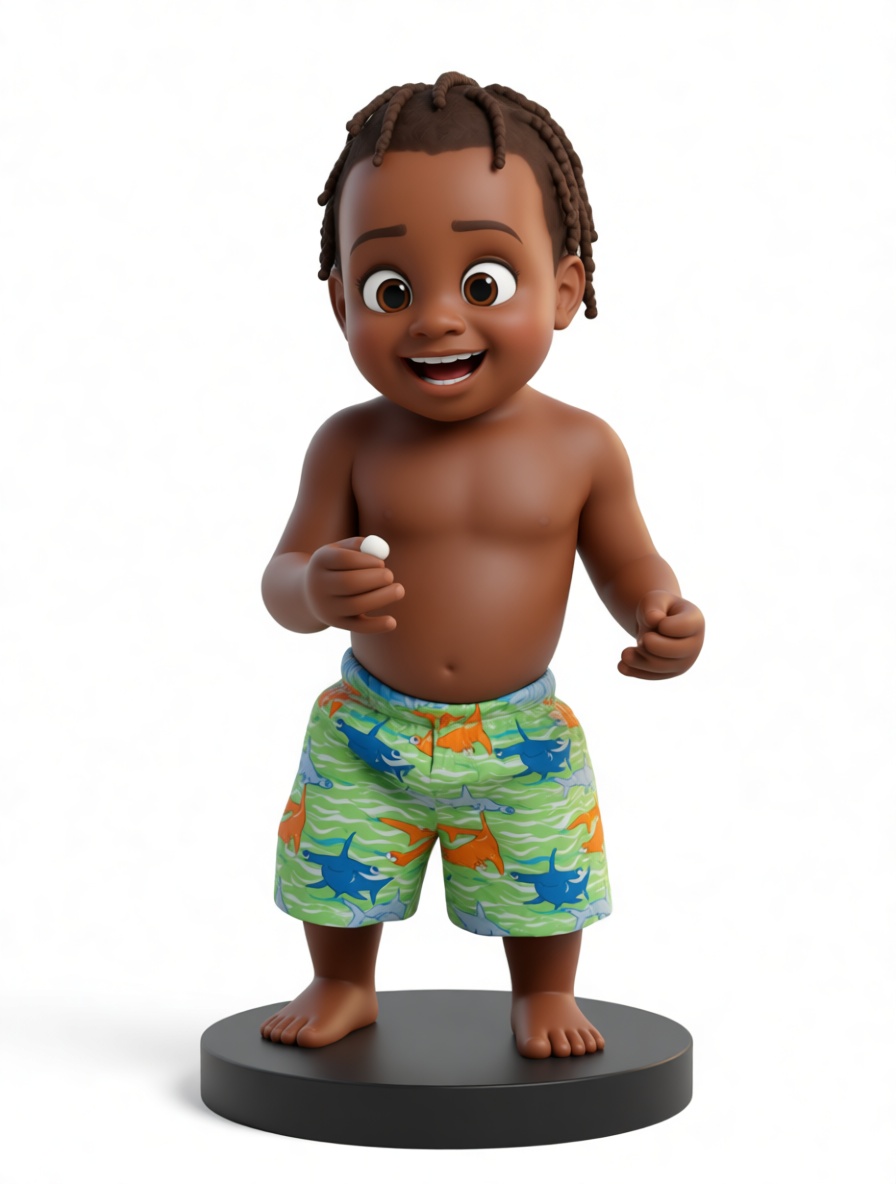 Smiling Toddler Figurine free 3D printable STL