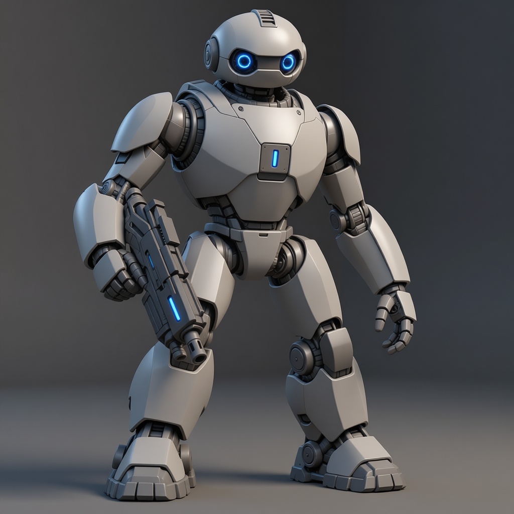 Futuristic Robot Model free 3D printable STL