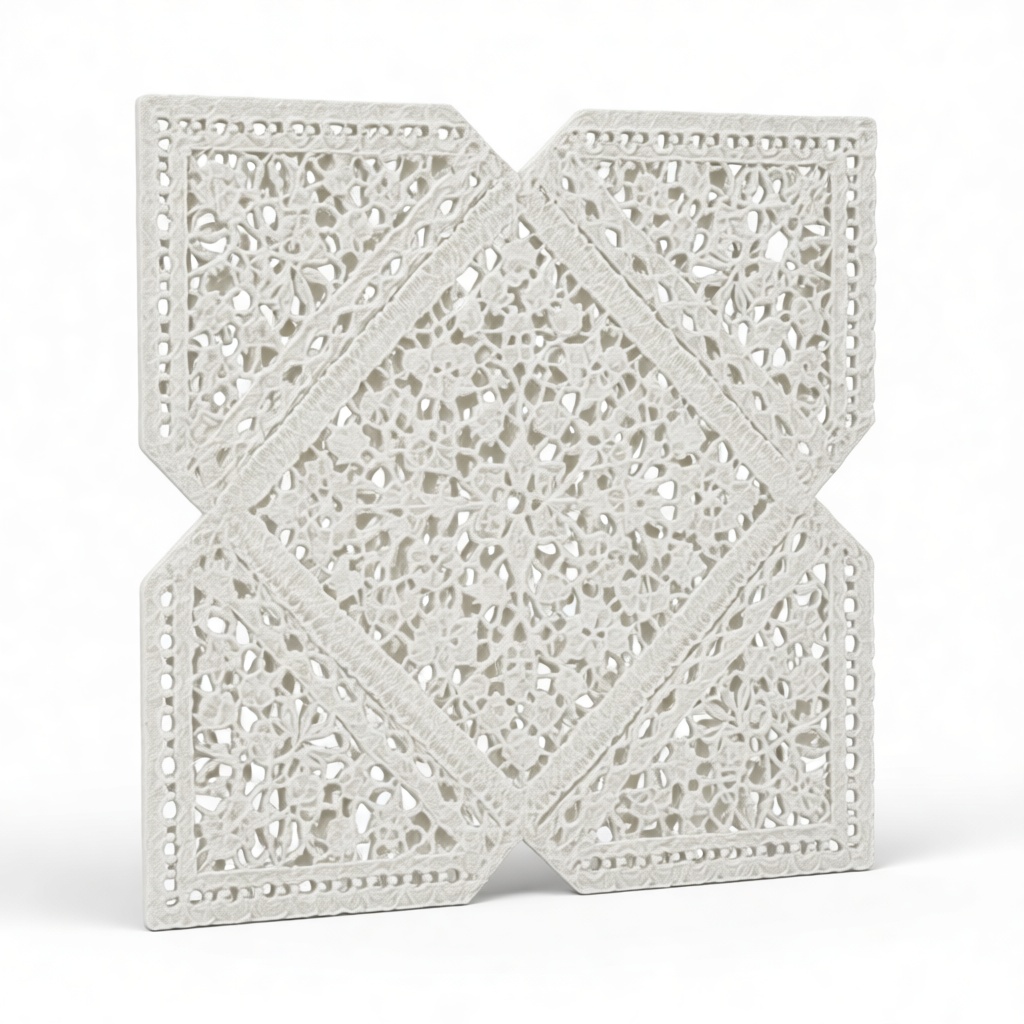 Intricate Floral Panel Sculpture - Free 3D Printable STL File