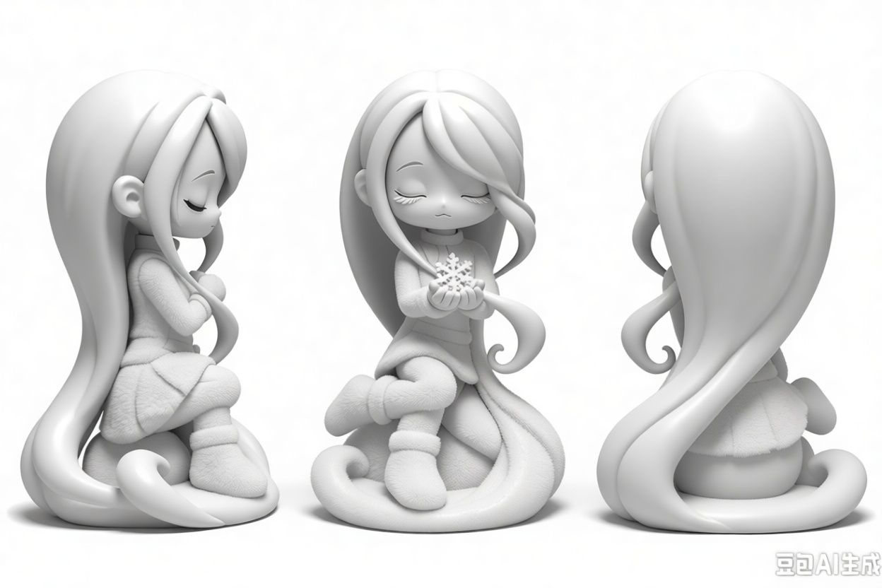 Winter Girl Miniature free 3D printable STL