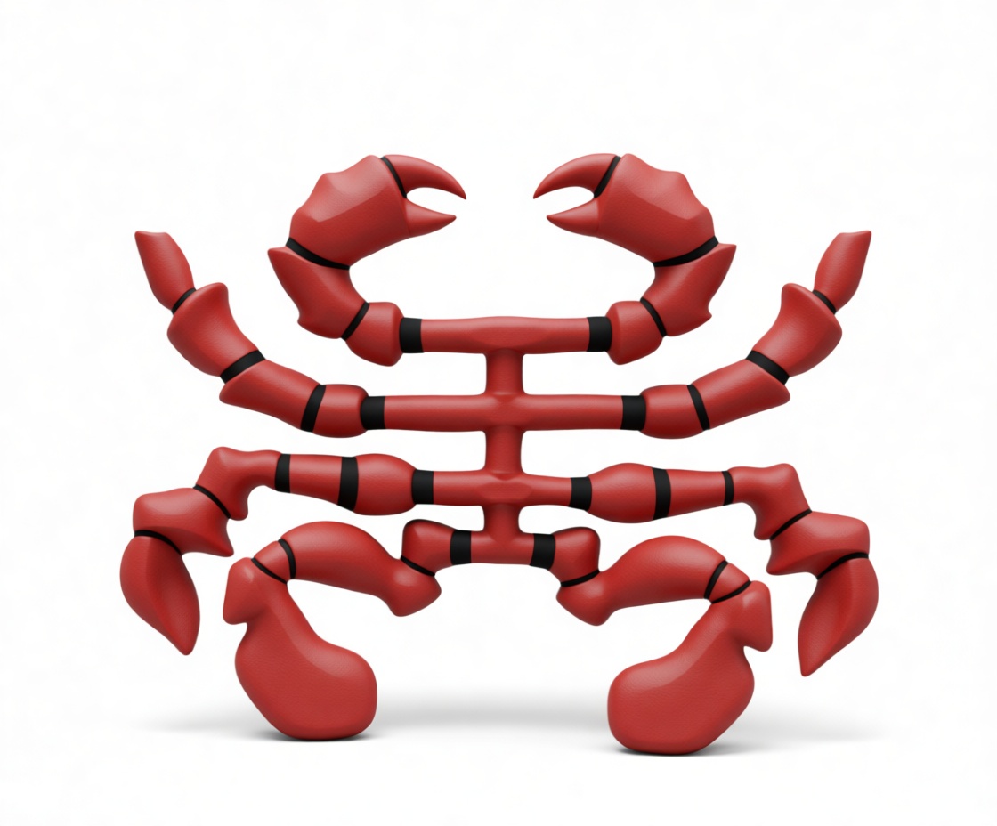 Stylized Crab Sculpture free 3D printable STL