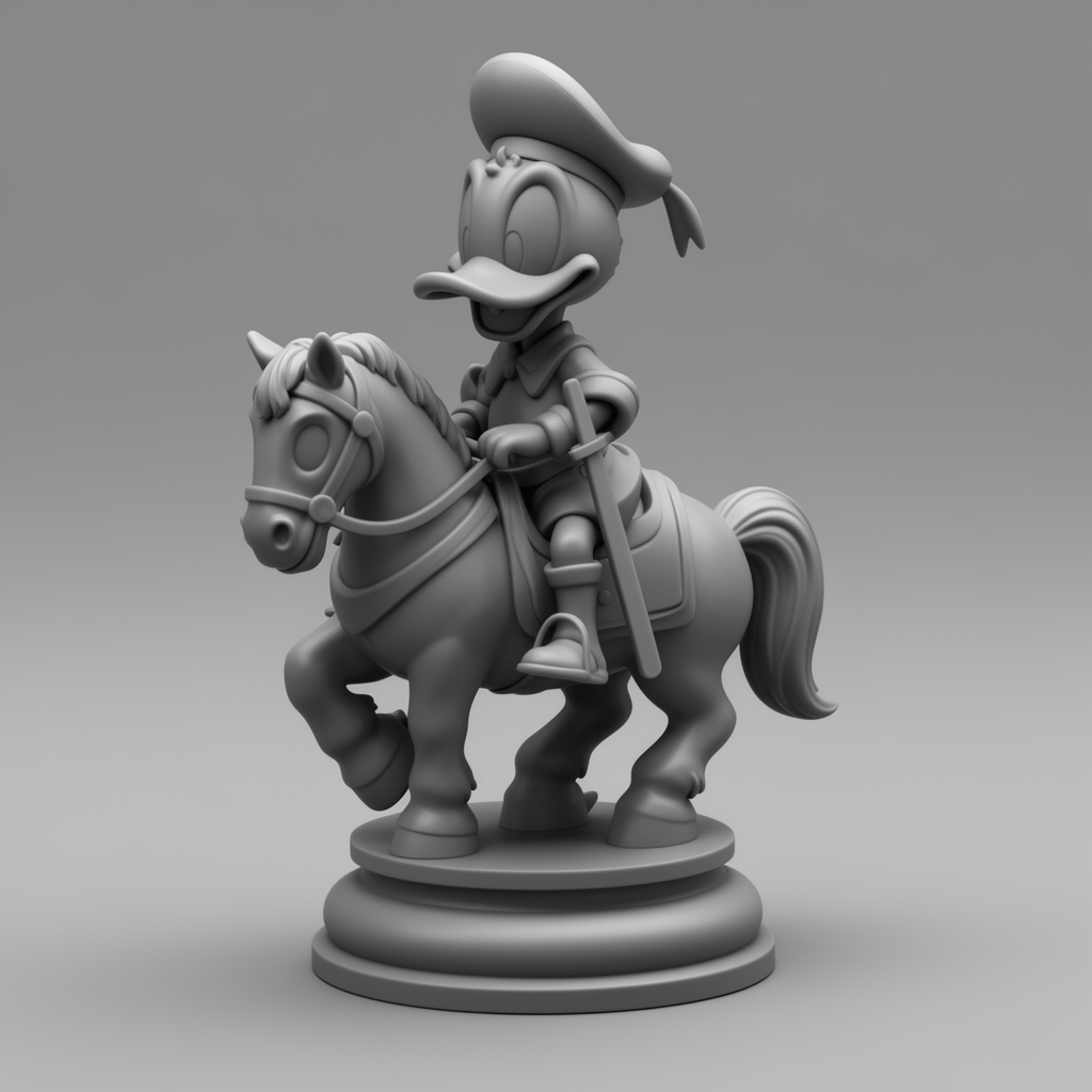 Donald Duck Knight Figurine free 3D printable STL