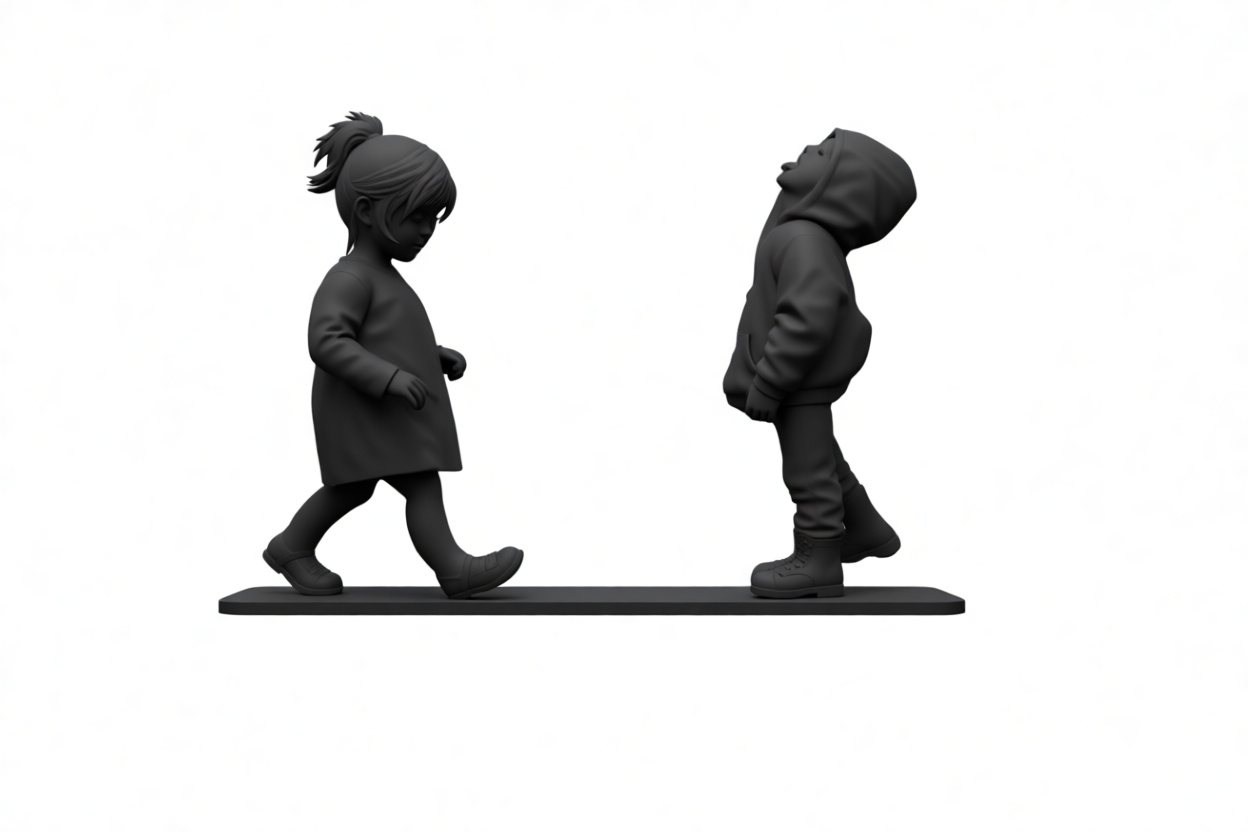 Walking Kids Figurine free 3D printable STL