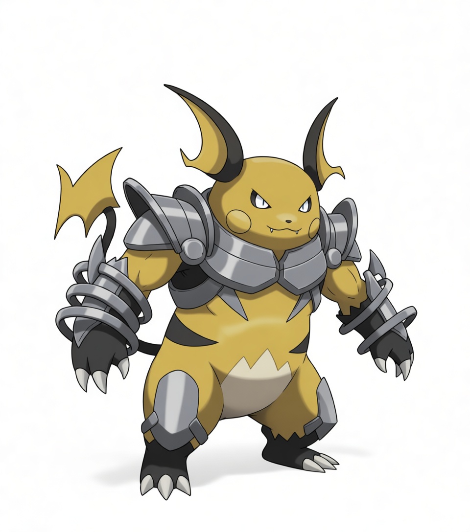Raichu Armored Figurine free 3D printable STL