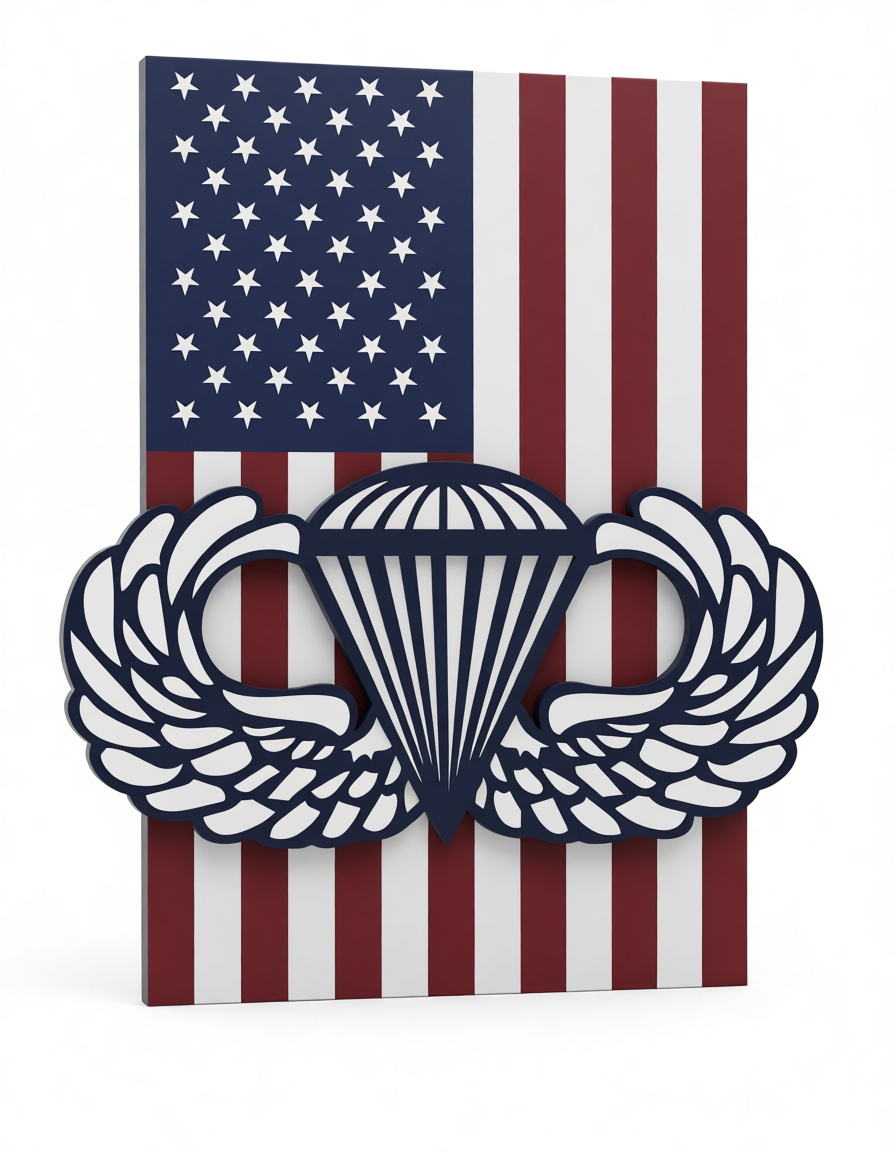 US Parachutist Badge Plaque free 3D printable STL