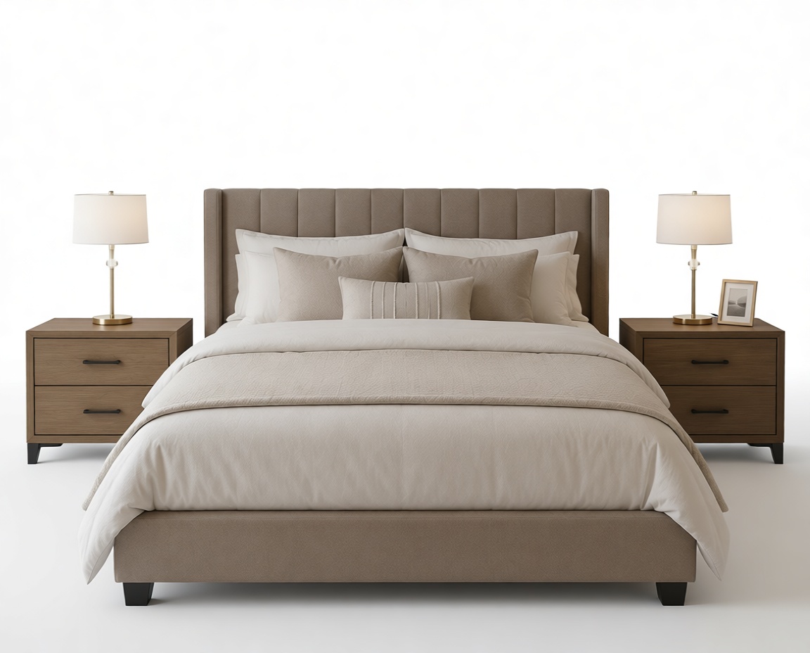 Modern Upholstered Bed Model free 3D printable STL