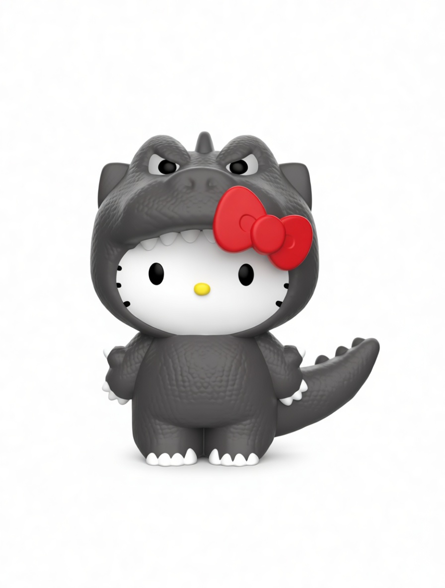 Hello Kitty Godzilla Figurine free 3D printable STL
