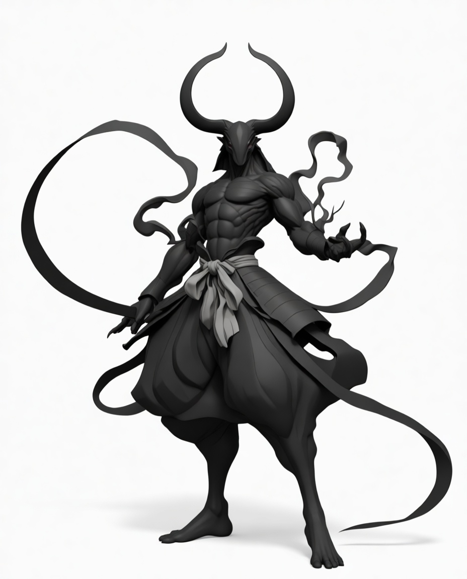 Demonic Samurai Warrior Figurine free 3D printable STL