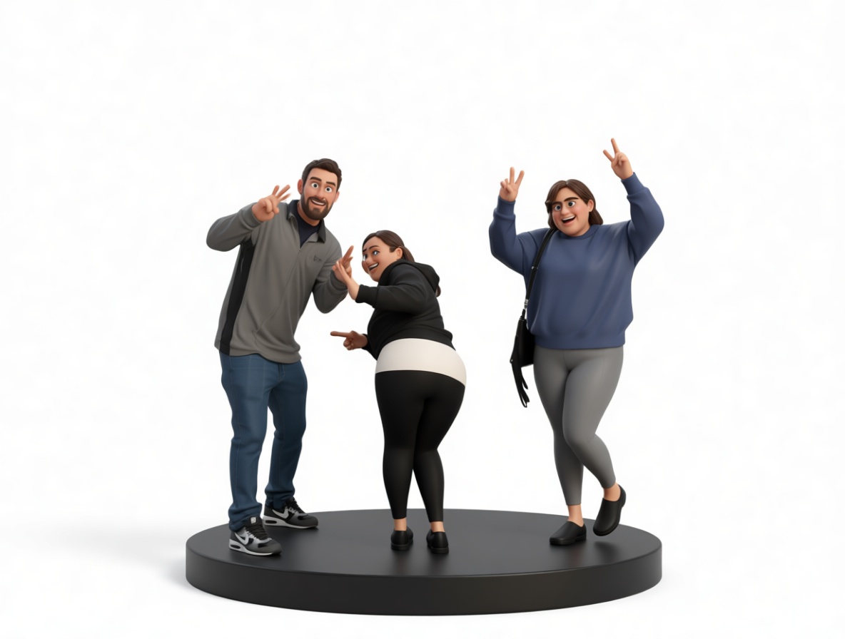 Group of Three Figurines free 3D printable STL