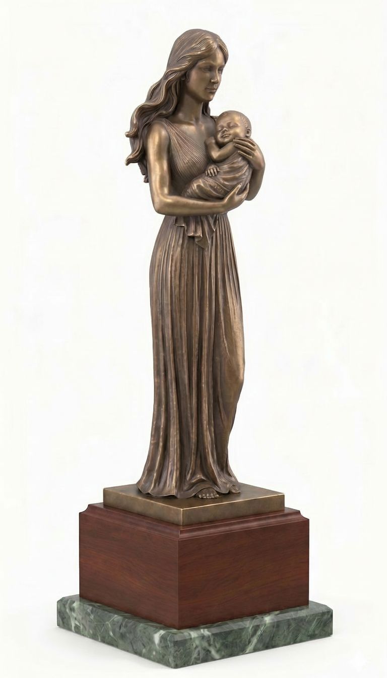 Mother and Child Statue free 3D printable STL
