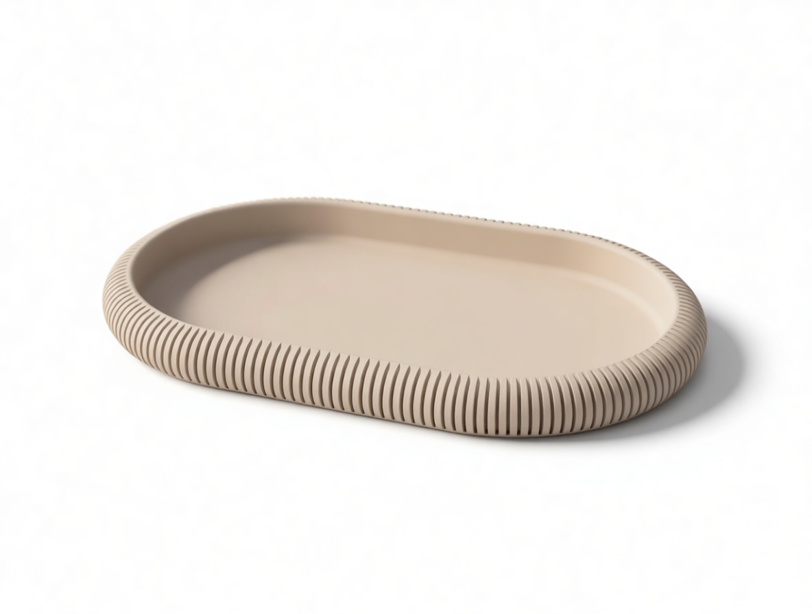 Textured Oval Tray free 3D printable STL