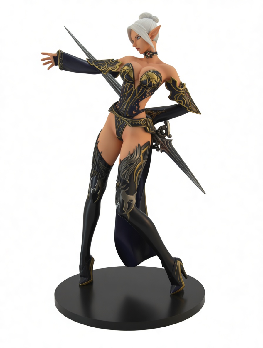 Dark Elf Warrior Figurine free 3D printable STL