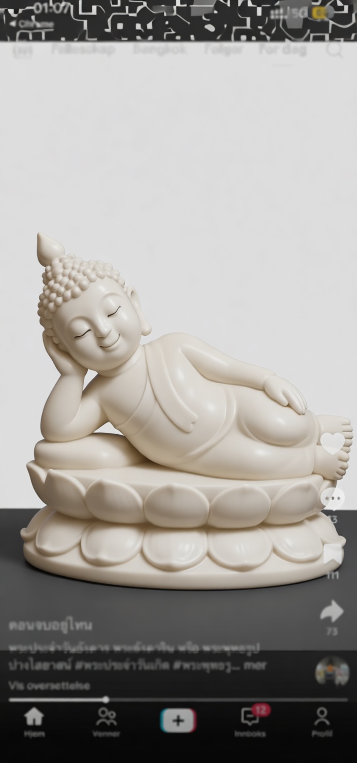 Reclining Buddha Figurine free 3D printable STL