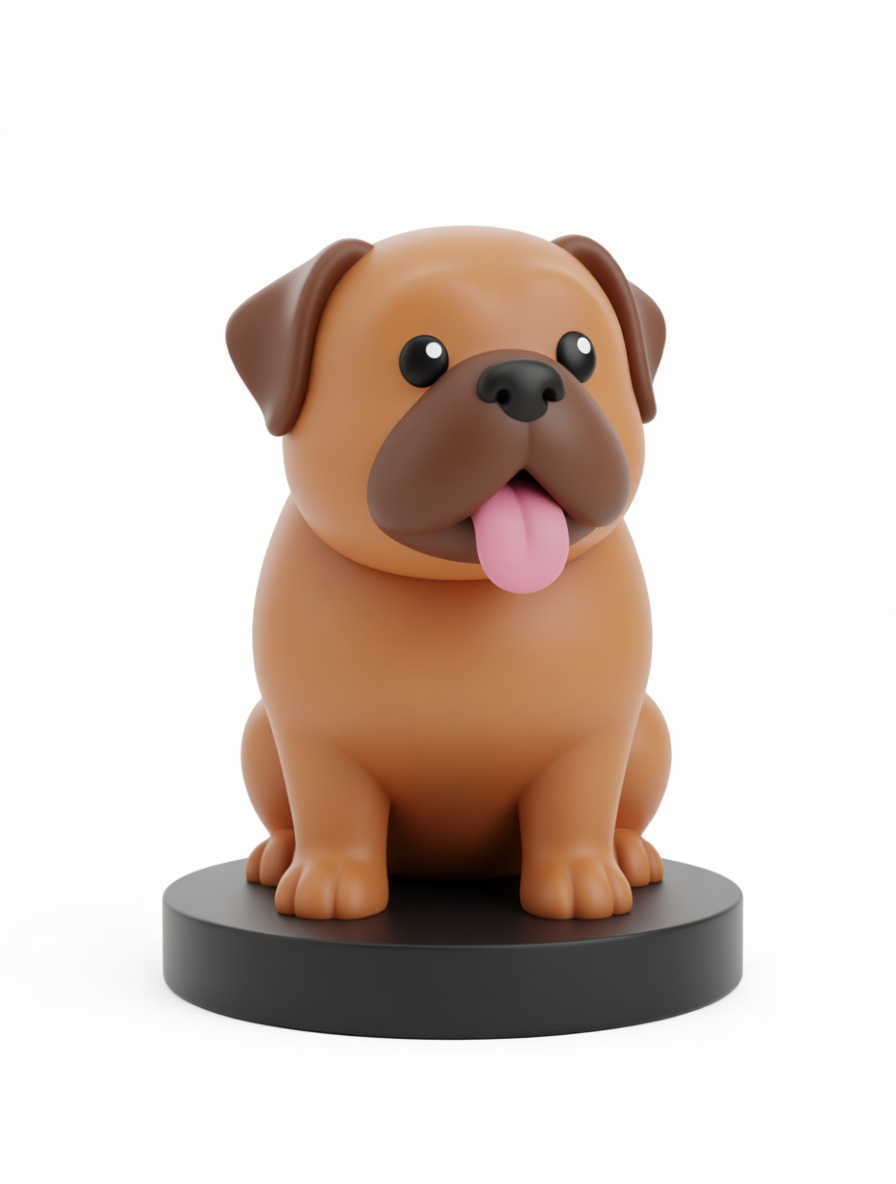 Pug Dog Figurine free 3D printable STL