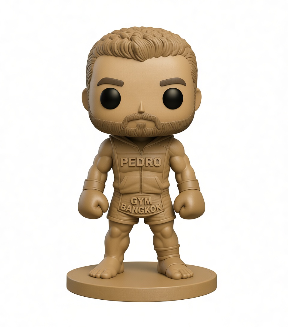 Pedro Muay Thai Figurine free 3D printable STL