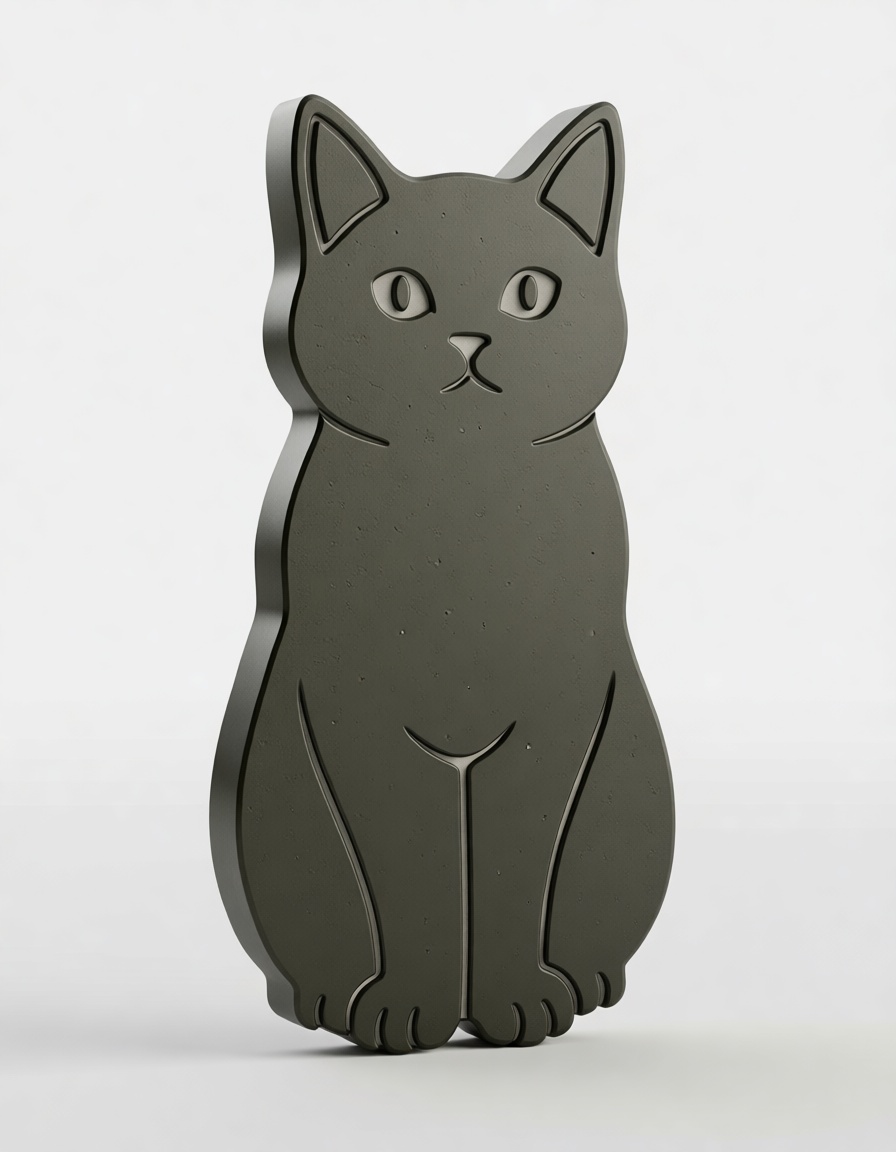 Sitting Cat Figurine free 3D printable STL