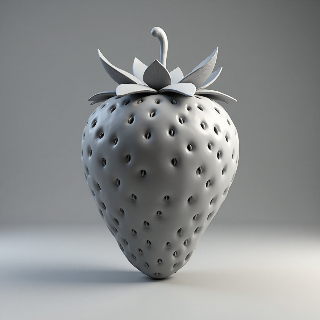 Strawberry Fruit Model free 3D printable STL