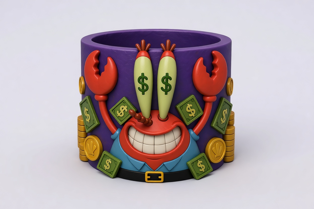 Mr. Krabs Mug free 3D printable STL