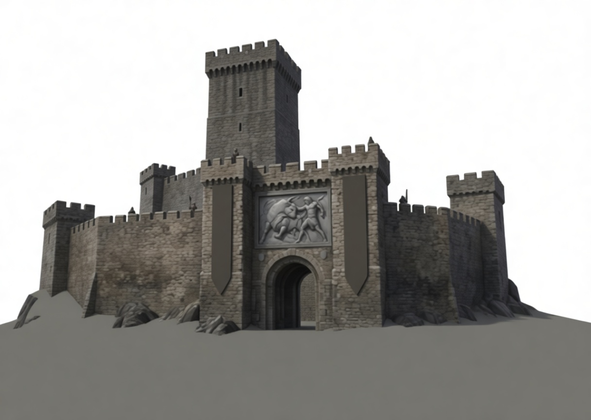 Medieval Castle Model free 3D printable STL