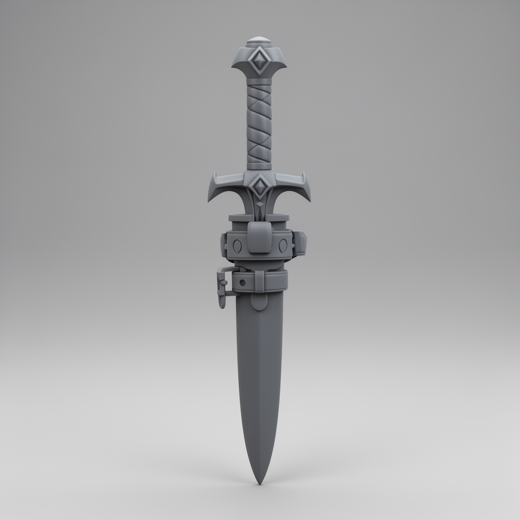 Dark Fantasy Dagger Model free 3D printable STL