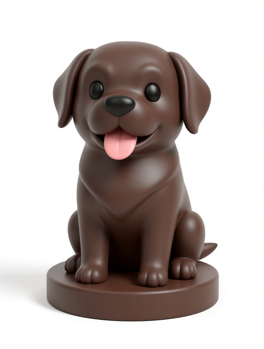 Chocolate Labrador Figurine free 3D printable STL