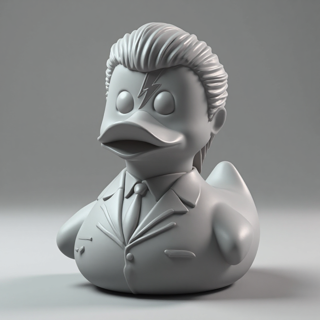 David Bowie Duck Figurine - Free 3D Printable STL File