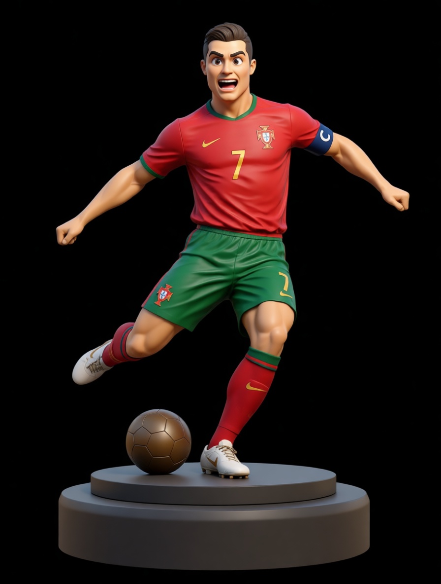 Cristiano Ronaldo Figurine free 3D printable STL