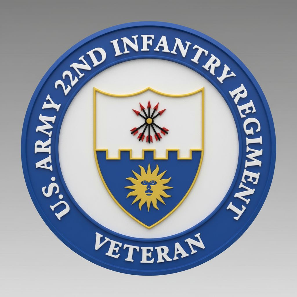 22nd Infantry Regiment Emblem free 3D printable STL