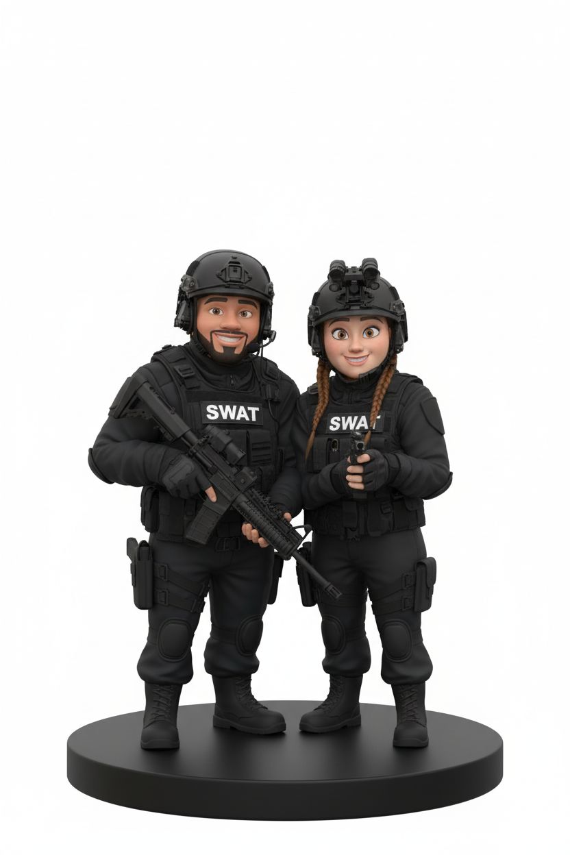 SWAT Team Figures free 3D printable STL