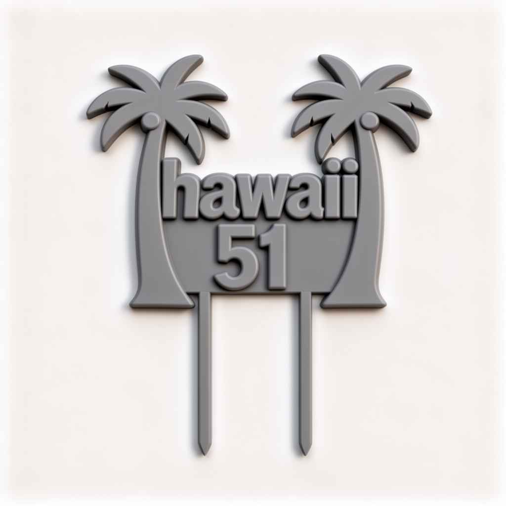 Hawaii Palm Tree Topper free 3D printable STL