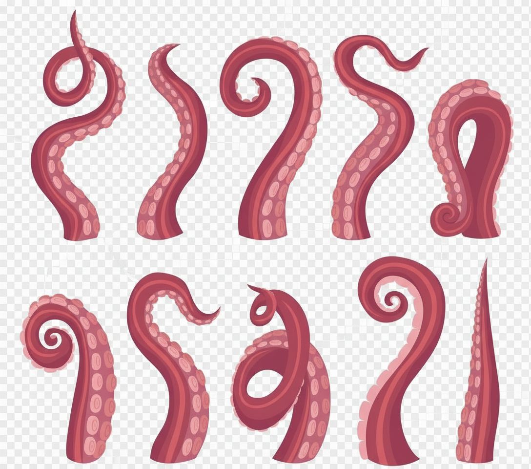 Tentacle Shapes Collection free 3D printable STL