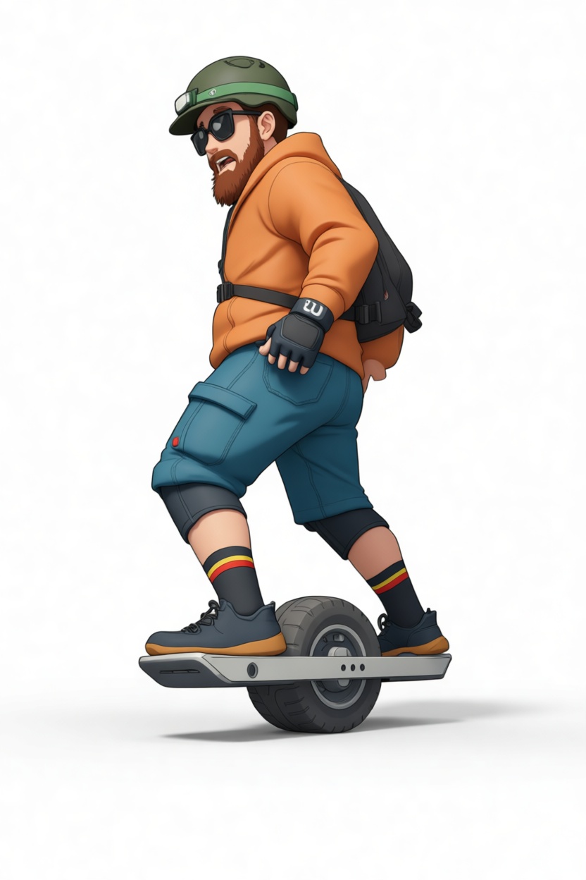 Electric Unicycle Rider Figurine free 3D printable STL