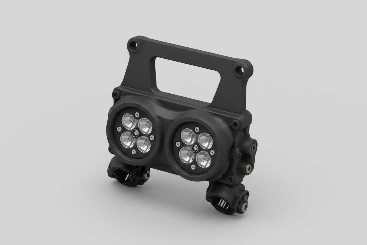 Dual LED Light Mount free 3D printable STL