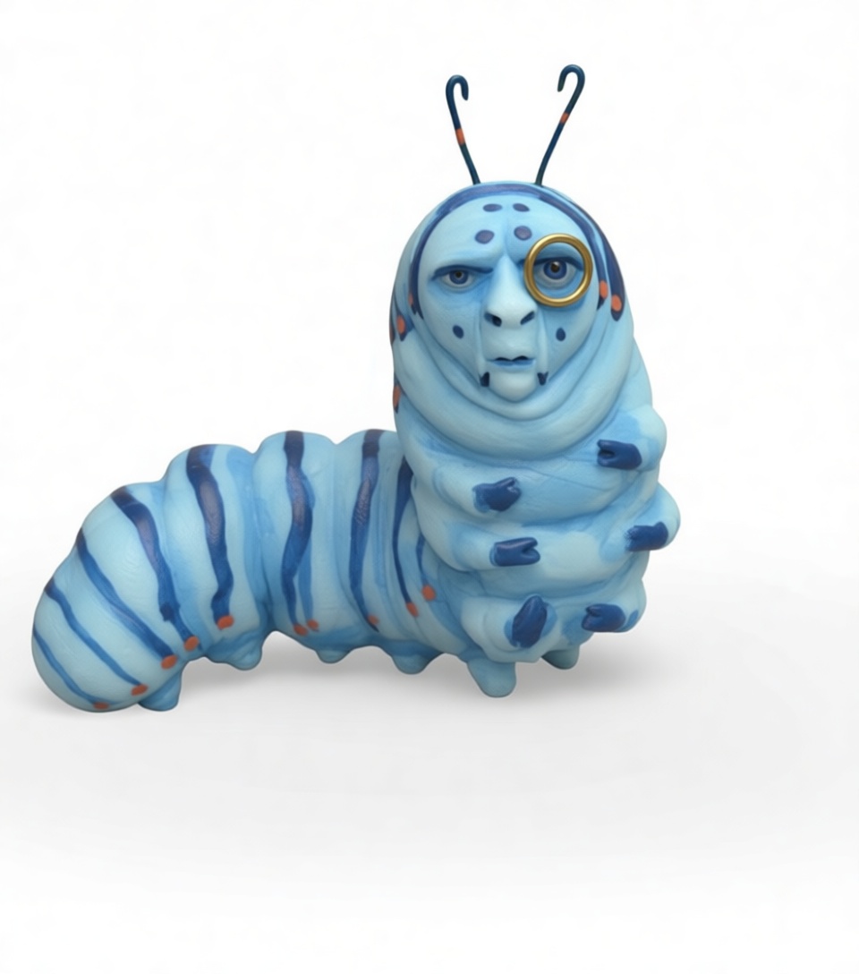 Absolem Caterpillar Figurine free 3D printable STL