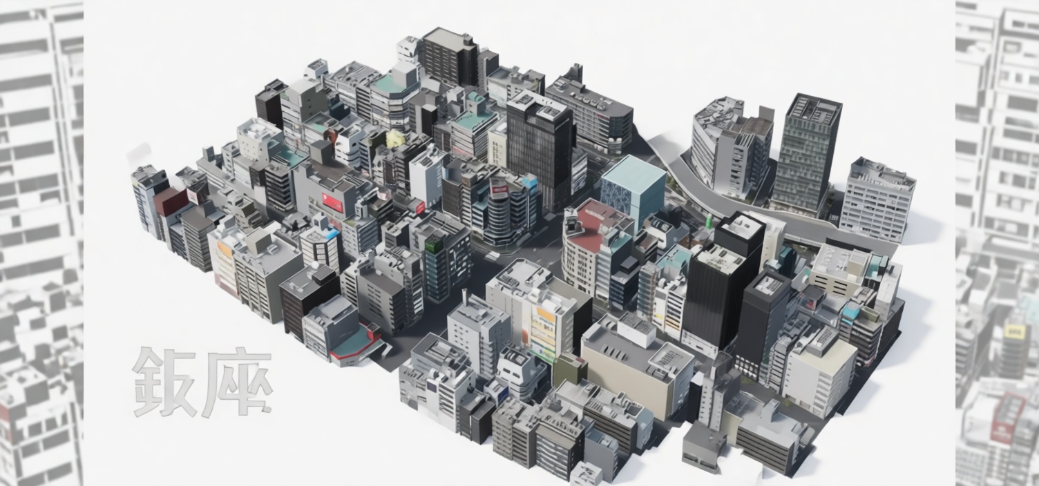 Ginza District Model free 3D printable STL