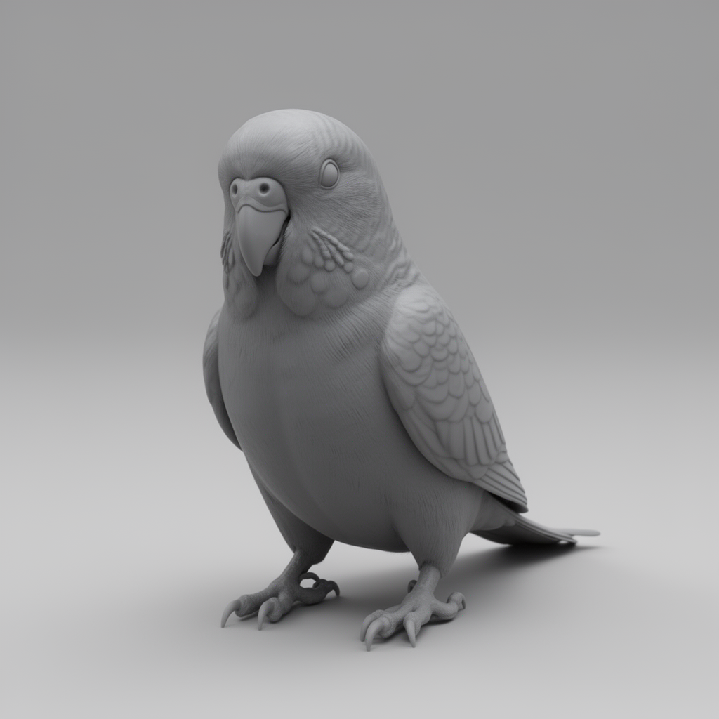 Parakeet Figurine free 3D printable STL