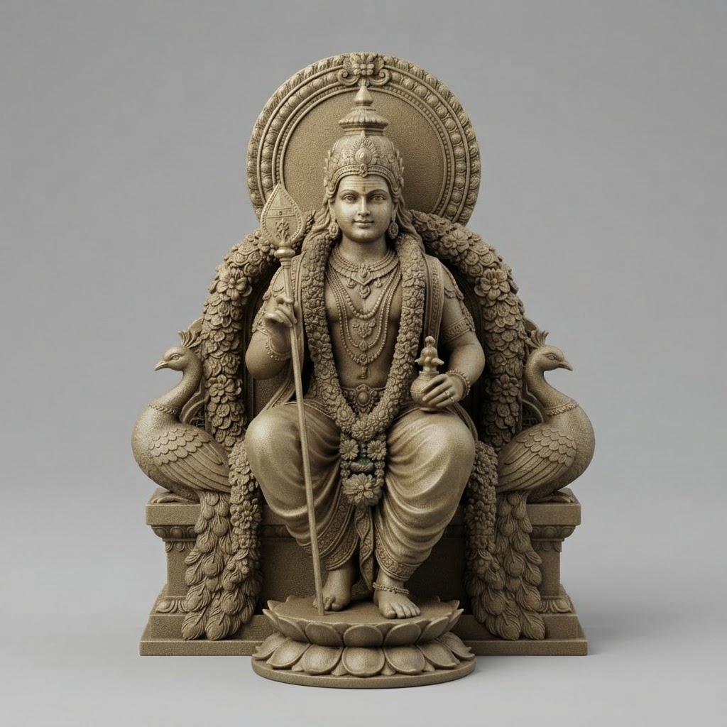 Murugan Statue Figurine free 3D printable STL