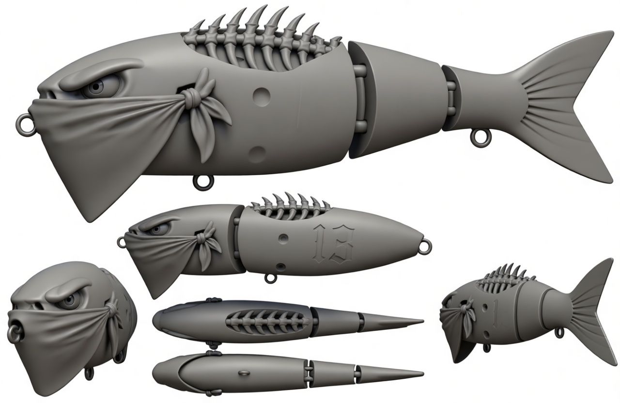 Bandana Fish Lure Figurine free 3D printable STL