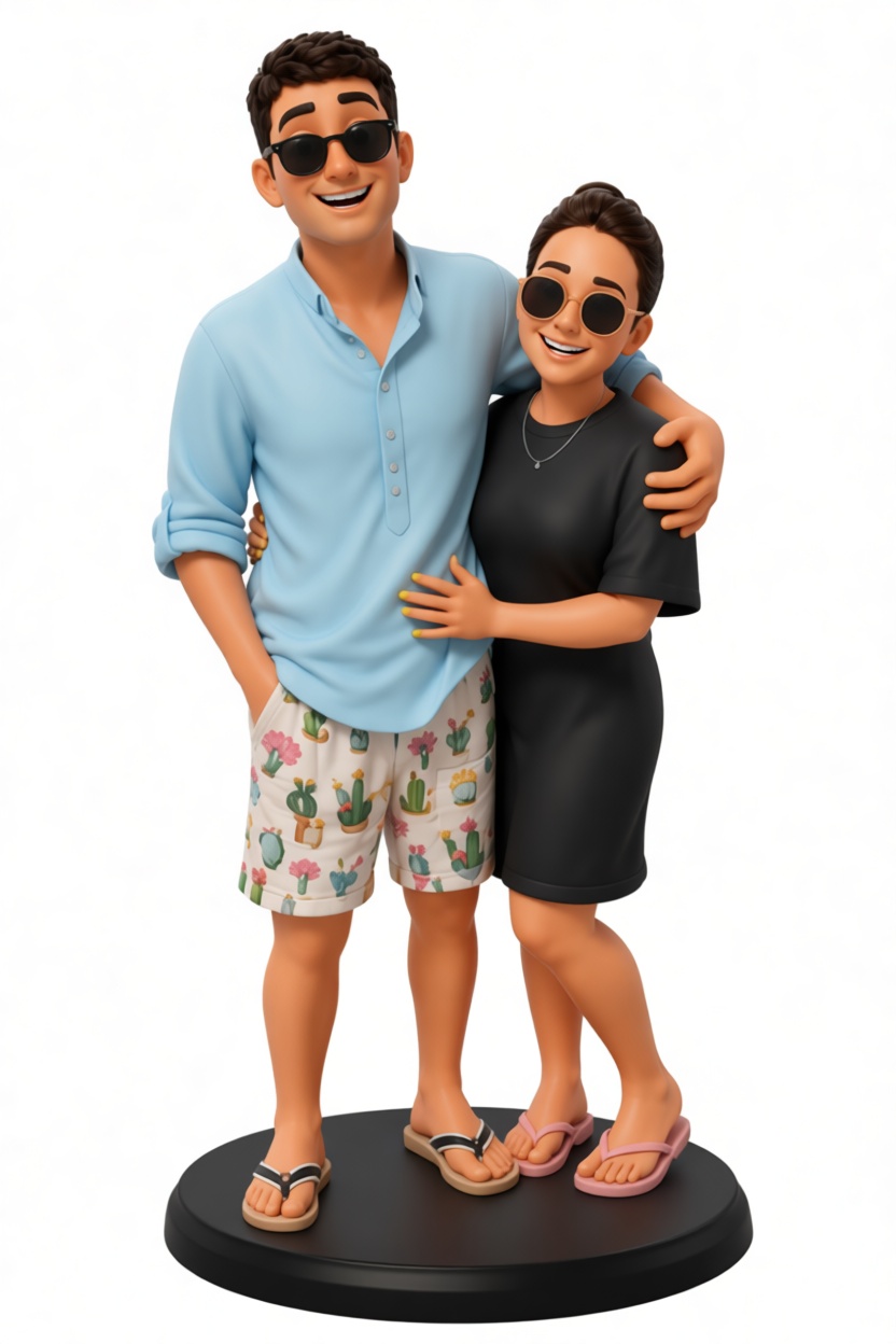 Couple Casual Figurine free 3D printable STL