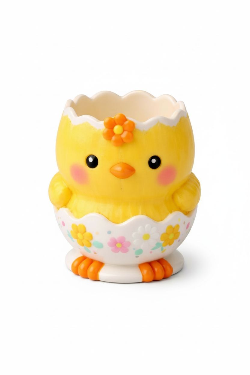 Chick Eggshell Planter free 3D printable STL