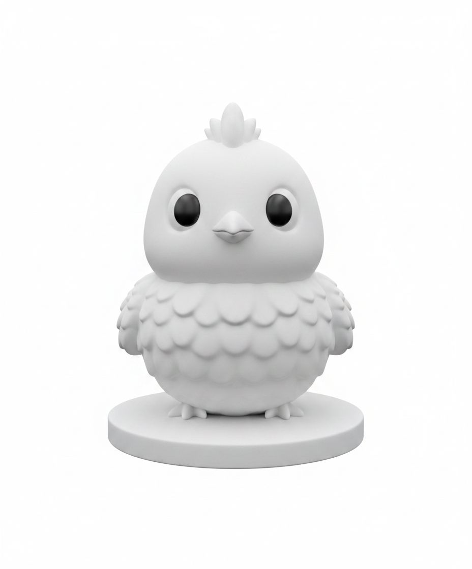 Cute Chicken Figurine free 3D printable STL