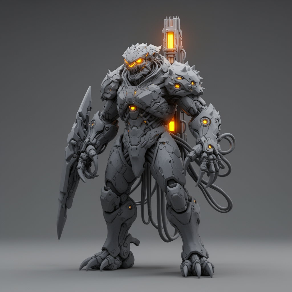 Chrome Tyrant Guard Figurine free 3D printable STL