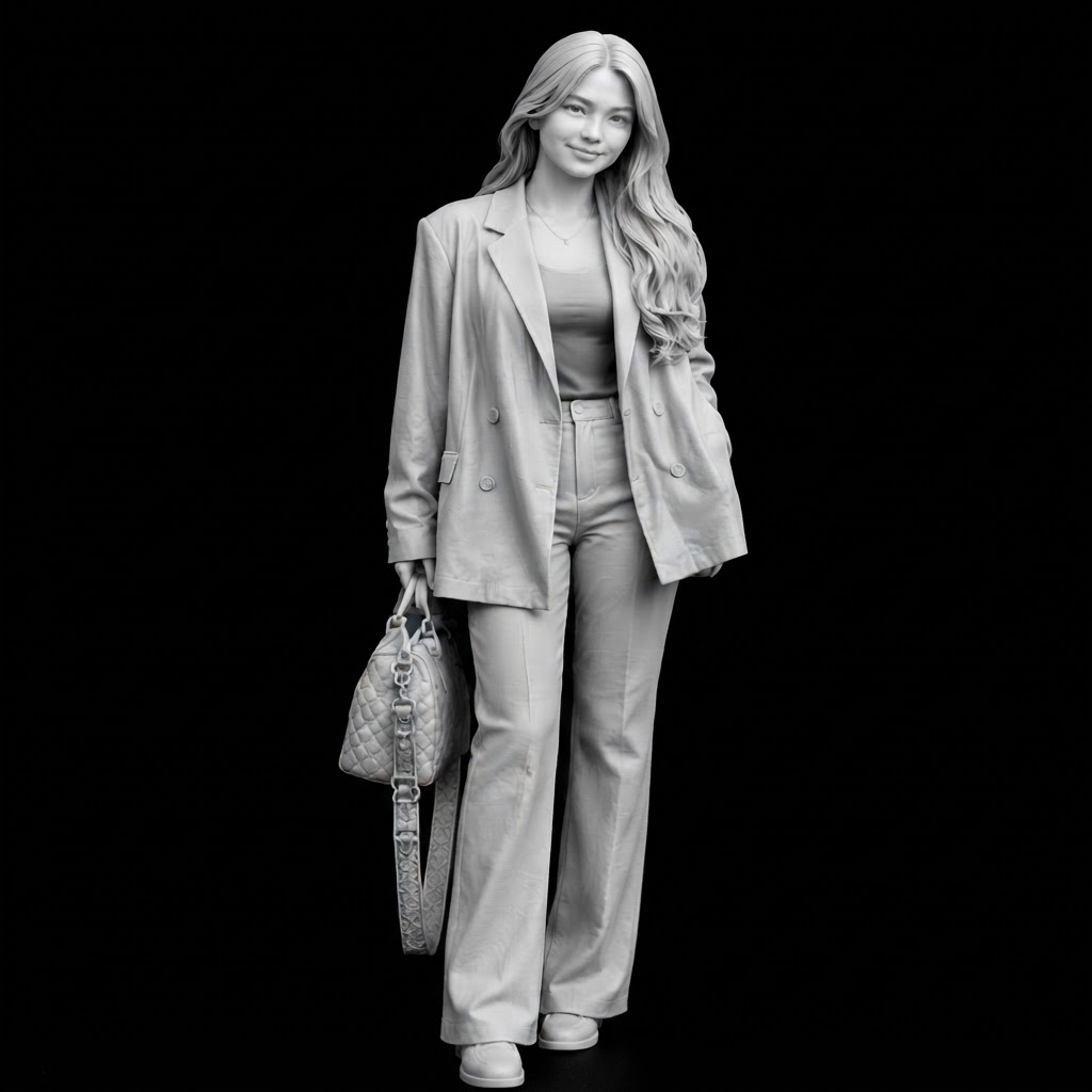 Woman Casual Figurine free 3D printable STL