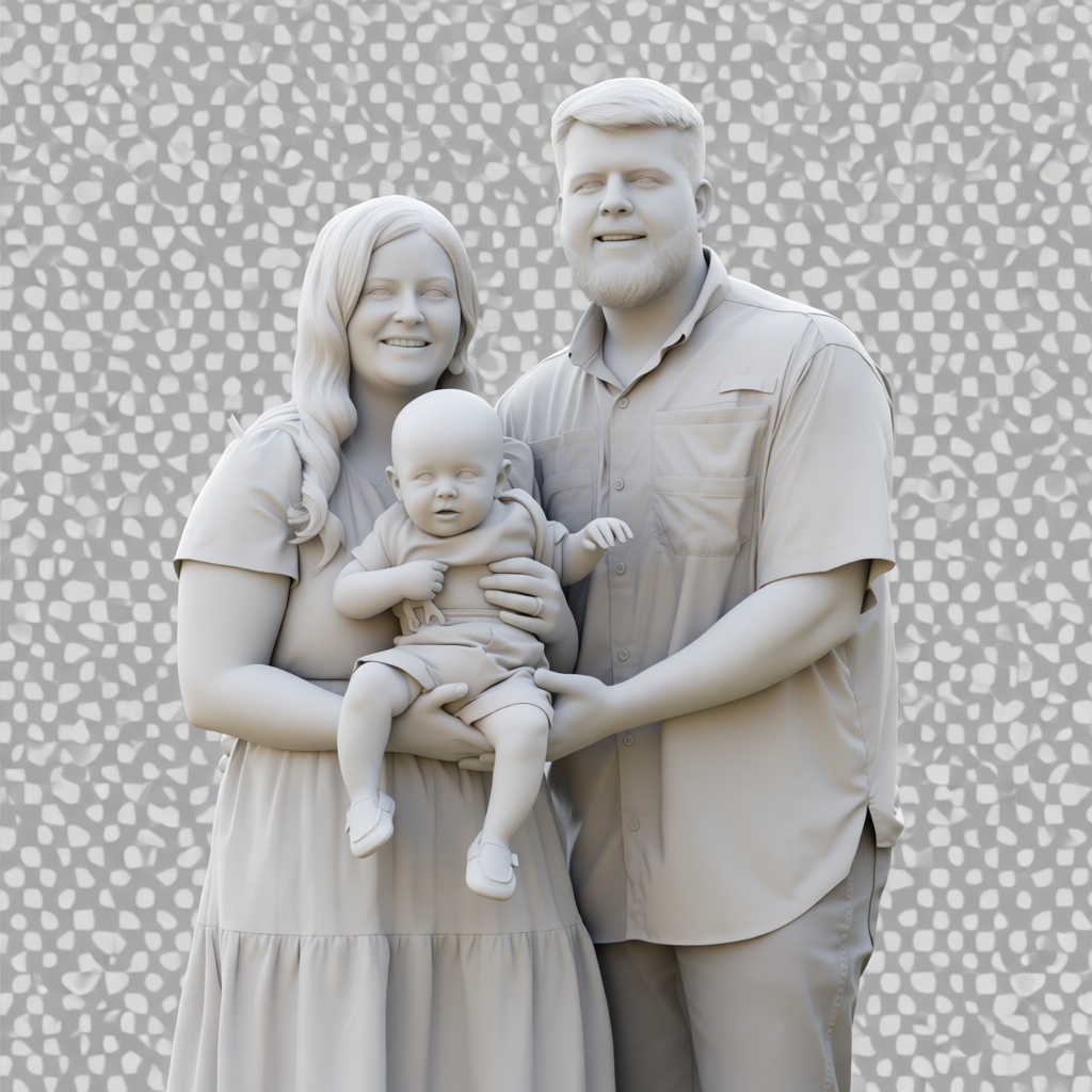 Family Portrait Sculpture free 3D printable STL