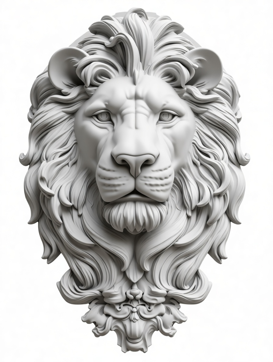 Lion Head Wall Sculpture free 3D printable STL